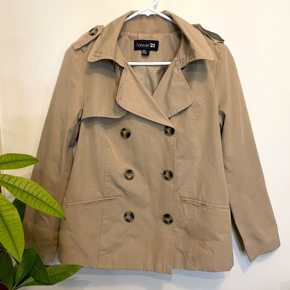 Forever 21 Tan Peacoat